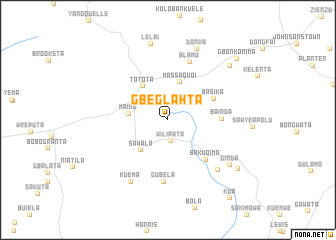 map of Gbeglahta