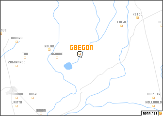 map of Gbégon