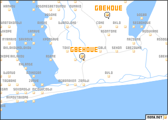 map of Gbehoué