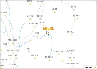 map of Gbeke