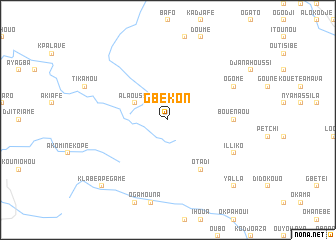 map of Gbékon