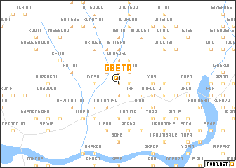 map of Gbeta