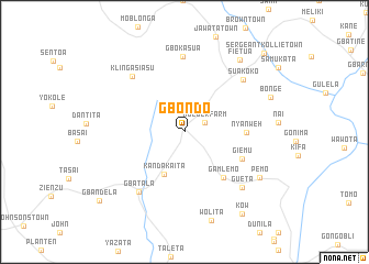 map of Gbondo