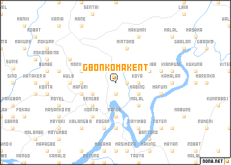 map of Gbonkomakent