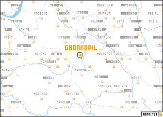 map of Gbonkopil