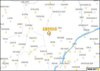 map of Gbonko