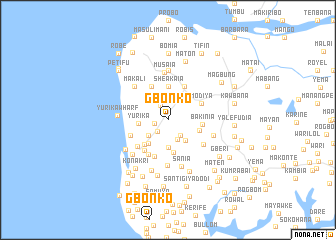 map of Gbonko