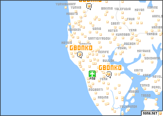 map of Gbonko