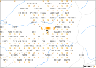 map of Gbonko