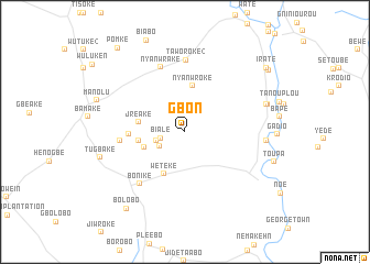map of Gbon