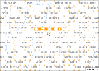 map of Gboroko Kekere