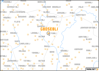 map of Gbosebli