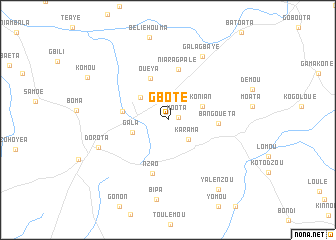 map of Gboté