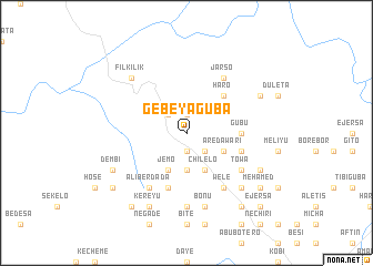 map of Gebeya Guba