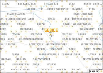 map of Gębice