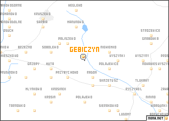 map of Gębiczyn