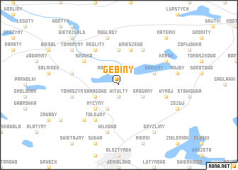 map of Gębiny