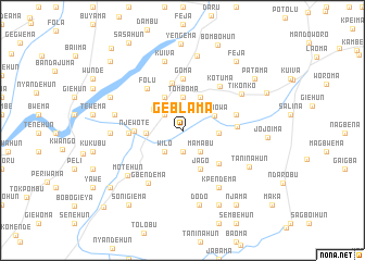 map of Geblama