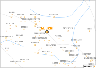 map of Gebrān