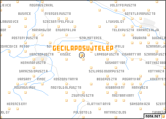 map of Gécilapos-Újtelep