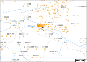 map of Gedang