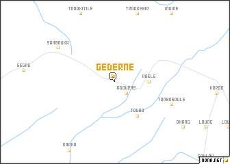 map of Géderné