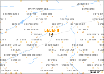 map of Gedern