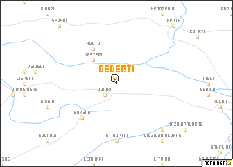 map of Ģederti