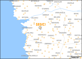 map of Gedići