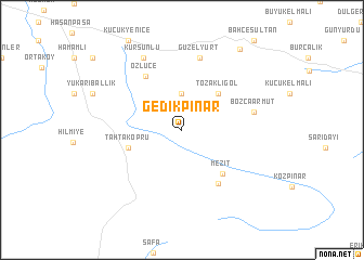 map of Gedikpınar