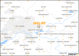 map of Gedling