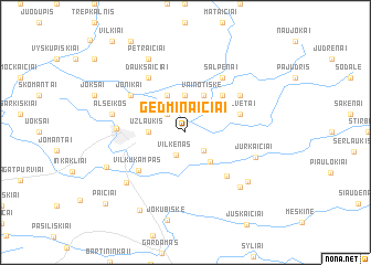 map of Gedminaičiai