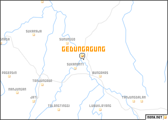 map of Gedungagung