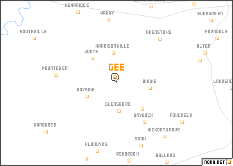 map of Gee