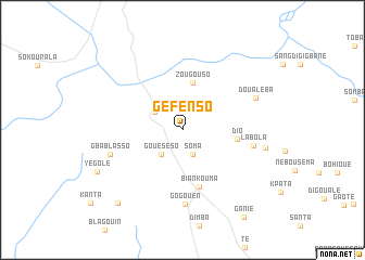 map of Géfènso