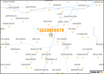 map of Gegobrasta