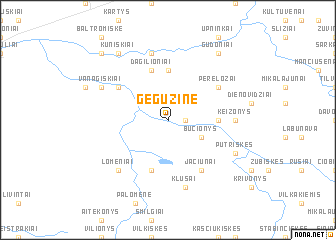 map of Gegužinė