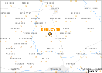 map of Gegužynė