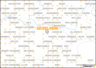 map of Geiselhöhe