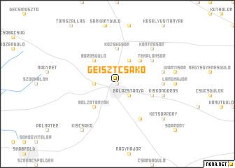 map of Geisztcsákó