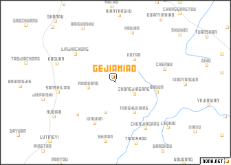 map of Gejiamiao