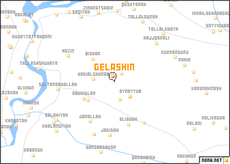 map of Gelāshin