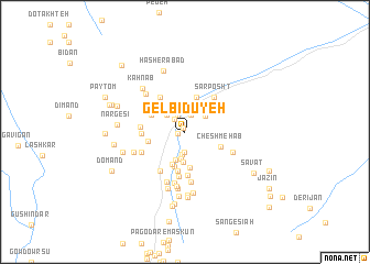 map of Gel Bīdū\