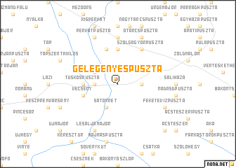 map of Gelegenyéspuszta