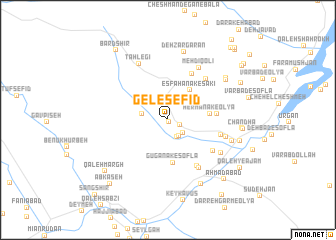 map of Gel-e Sefīd