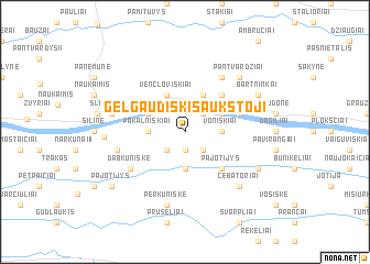 map of Gelgaudiškis Aukštoji