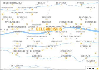 map of Gelgaudiškis