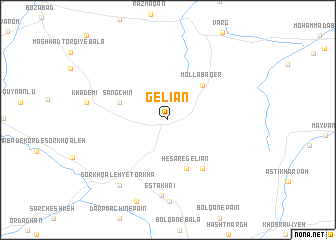 map of Gelīān