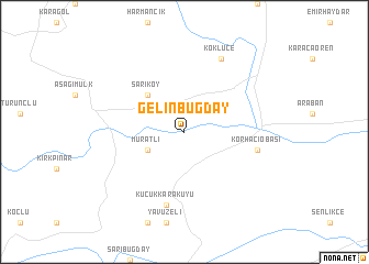 map of Gelinbuğday