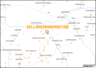 map of Gellar-e Moḩammadtaqī